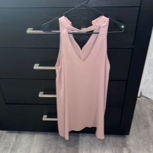 Light pink flowy open chest dress!